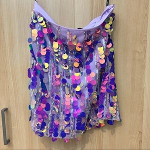 Forever 21 sequin purple mini skirt